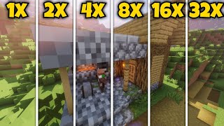 1x vs 2x vs 4x vs 8x vs 16x vs 32x texture packs [upl. by Rebecka]