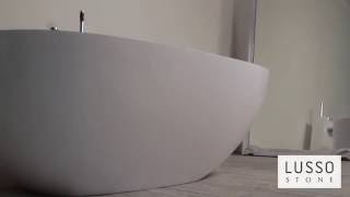 Lusso Egg Shell Freestanding Stone Bath [upl. by Norrej]