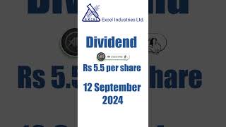 Excel industries dividend short shorts stocks shortvideo [upl. by Courtnay]