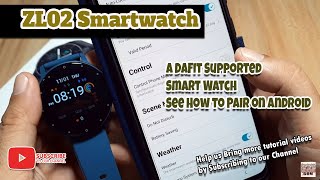 ZL02D Smartwatch  A DAFit Supported Smart Watch  See How to Pair on Android [upl. by Julissa839]