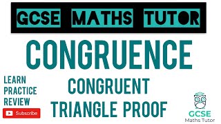 Congruent Triangle Proof  Grade 5 Crossover  GCSE Maths Tutor [upl. by Hesther882]