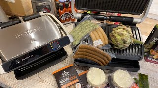 Würstchen Grillkäse und Knödel amp Artischocken im OptiGrill 🧀 🌭 [upl. by Llenaj813]