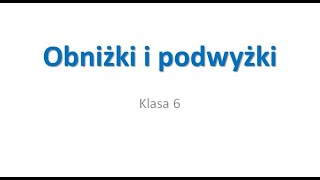 Procenty  obniżki i podwyżki  klasa 6 [upl. by Eseekram]