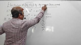 Electrochemistry Class 12 Electrolysis of Aq NaCl using Active Electrode Hg mercury [upl. by Ennayllek]