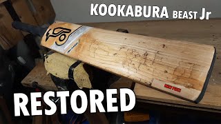 Full Repair amp Refurbishment of cricket bat  Kookaburra Beast Jr [upl. by Valenba]