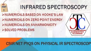 PART 5 CSIR NET PYQS ON PHYSICAL IR SPECTROSCOPY [upl. by Craggie609]