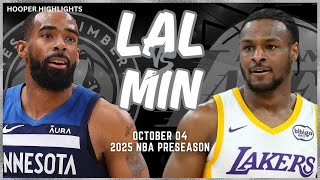 Los Angeles Lakers vs Minnesota Timberwolves Full Game Highlights  Oct 4  202425 NBA Preseason [upl. by Desdee]