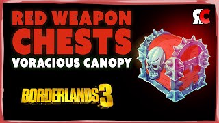 Voracious Canopy ALL 3 RED CHEST Locations  Borderlands 3 Secret Weapon Caches [upl. by Nuawd]