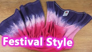 Sommer Top DIY 🌞 Super einfach Kleidung selber färben  Festival Style DIY Idee [upl. by Kathy584]