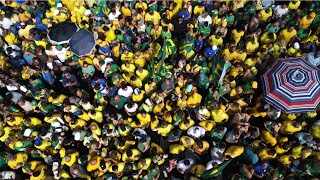 Imagens aéreas da manifestação na Av Paulista  250224 [upl. by Mazurek561]