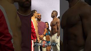 Julio Cesar Chavez Jr STARES DOWN Uriah Hall in FINAL face off at weigh in [upl. by Tootsie]