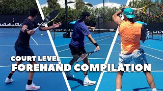 Slow Motion ATP Forehand Compilation  Court Level 4K 60FPS [upl. by Kentiggerma76]