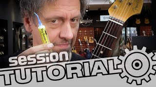 EGitarren mit Vibrato Saiten wechseln und verstimmfrei einstellen  session Tutorial [upl. by Jerol]