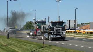 International transtar ii 4070 leaving truck show KTA power [upl. by Rehpretsirhc]