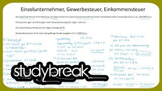 Einzelunternehmer Gewerbesteuer Einkommensteuer  Unternehmensbesteuerung [upl. by Hotchkiss]