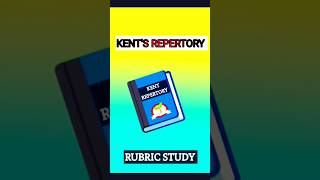 KENT REPERTORY RUBRIC STUDYRUBRICS  KENT REPERTORY STUDYshorts youtubeshorts ytshorts short [upl. by Scheld]