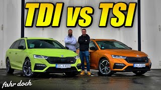 BENZINER oder DIESEL Skoda Octavia RS TSI gegen RS TDI  Fahr doch [upl. by Aridatha289]