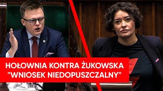 quotTen wniosek jest niedopuszczalnyquot Żukowska wbiła szpilę Hołowni Uśmiechnięta chłodnia [upl. by Merilyn484]