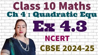 class 10 Maths ch4 Quadratic Equation  Ex  42 l NCERT  CBSE [upl. by Aitnahc562]