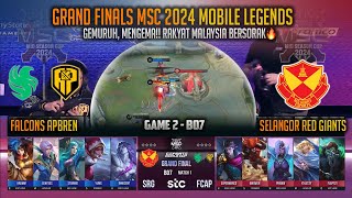 MALAYSIA BERSORAK 🔥 SELANGOR RED GIANTS VS FALCONS APBREN GAME 2  MID SEASON CUP 2024 MLBB [upl. by Ahsitel]