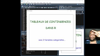 Pour passer à 3 dimensions  Tableau de contingence  Comment dans R caps 56 [upl. by Ahseyd432]
