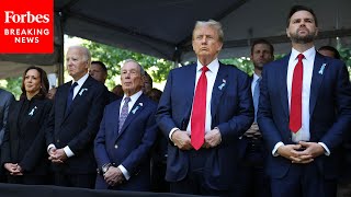 Trump Vance Biden Harris And More Stand Together At 911 Memorial [upl. by Nahgaem880]