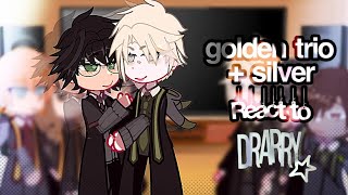 ☆ the golden trio  silver trio react to drarry   harry potter╏drarry pansmioneblairon13 [upl. by Laucsap833]