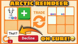 😍😱WOW THEY OFFERED MEGA WITH ADDS FOR MY ARCTIC REINDEER😍😍 WITH 18 OFFERS IN ADOPT ME [upl. by Sadnalor700]