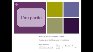 Approche phénoménologique troubles du soi et schizophrénie  14  Dr Michel CERMOLACCE [upl. by Hoxsie]