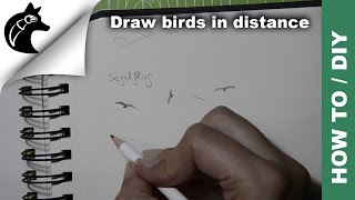 How To Draw Birds In Distance [upl. by Ille]