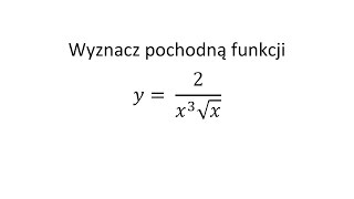 Pochodna funkcji jednej zmiennej cz19 Krysicki Włodarski przykład 658 [upl. by Nej305]