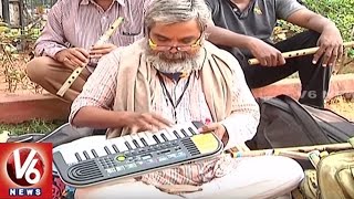 Retired Employee Gitter Rao Flute Training By Taking 1 Rupee As Fee  Hyderabad  V6 News [upl. by Epifano]