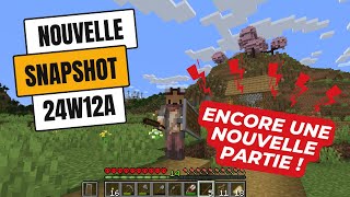 minecraft snapshot 24w12a des nouveaux progrès et surtout une nouvelle partie pour moi [upl. by Euqram744]