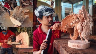 Wood Carving  Amazing skill and techniques to Make Goddess Warrior Granhildr  Brave Nine [upl. by Leunammi]