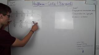 HuffmanCode Huffman coding Beispiel Example  Digitaltechnik [upl. by Aikem564]