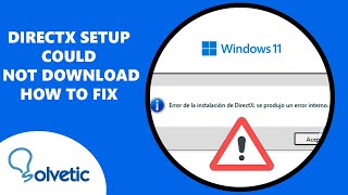 DIRECTX SETUP COULD NOT DOWNLOAD the FILE PLEASE RETRY LATER or CHECK NETWORK CONNECTION ✅💯✅ [upl. by Delogu]