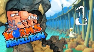 Worms Revolution 1  Meins meins meins Multiplayer Gameplay [upl. by Judsen]