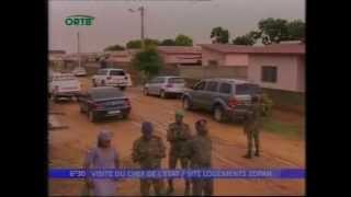 Visite du Chef de lEtat Boni Yayi sur le site des logements à Zopah [upl. by Dyane909]