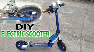 Build A Electric Scooter With Starter Motor Motorcycle and 775 Motor [upl. by Adnima337]