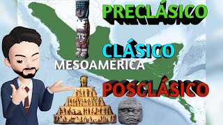 Preclásico Clásico y Posclásico Mesoamérica  linea del tiempo [upl. by Denoting276]