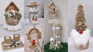 7 Diy Jute craft Christmas decorations ideas 2023🎄Christmas Decor 🎄 [upl. by Flin365]