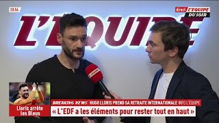 Hugo Lloris quotsoulagéquot après lannonce de sa retraite internationale en équipe de France [upl. by Htaeh]