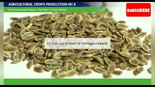 Agricultural Crops Production NC IIPerforming Petri Dish or Plate Method [upl. by Syl]