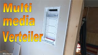 Elektroinstallation auf der Baustelle ⚡Multimediaverteiler Hohlwand Einbau ⚡ Verteiler für Wohnung [upl. by Sorel]