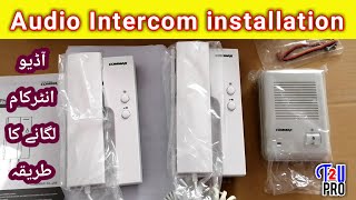 How to install door phone audio intercom with two receiver commax brand [upl. by Osanna]