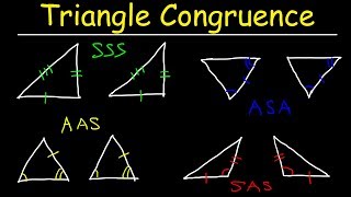 Triangle Congruence Theorems Two Column Proofs SSS SAS ASA AAS Postulates Geometry Problems [upl. by Nnayecats544]