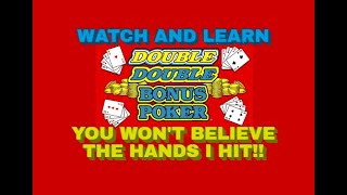 FULL PAY DOUBLE DOUBLE BONUS Video Poker HOW TO WIN Ep 13 Watch and Learn Strategy from the Master [upl. by Walther]