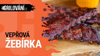 RECEPT na gril 🐖 Vepřová žebírka grilovaná v grilu Weber Smokey Mountain [upl. by Hindu]