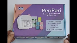 PeriPeri C23 Mini Printer Gift Box Bluetooth Inkless Pocket Printer [upl. by Bettina]