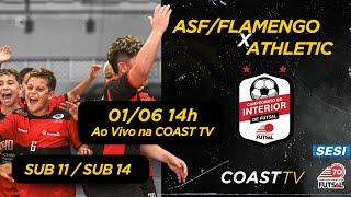 ASFFLAMENGO X ATHLETIC  CAMPEONATO MINEIRO DE FUTSAL DO INTERIOR SUB1113  AO VIVO E COM IMAGENS [upl. by Uriel]